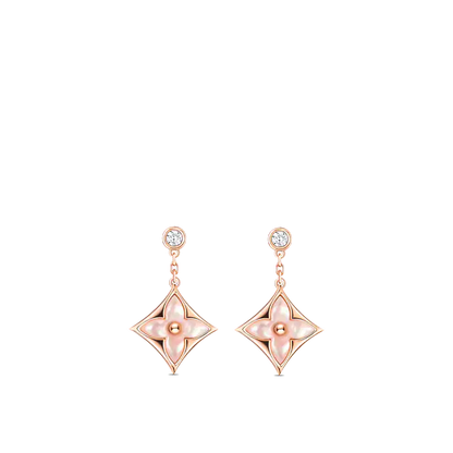 [⭐Renara]DOUBLE STAR PINK GOLD MOP DROP EARRINGS