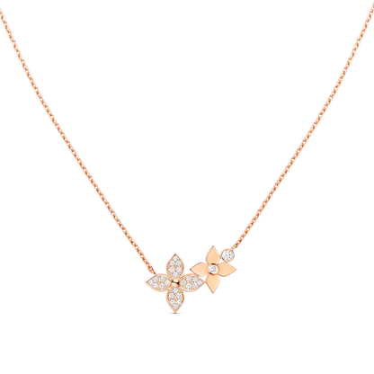 [⭐Renara]STAR BLOSSOM NECKLACE PINK GOLD DIAMONDS