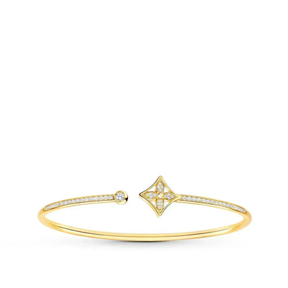 [⭐Renara]IDYLLE GOLD OPEN BRACELET DIAMOND PAVED