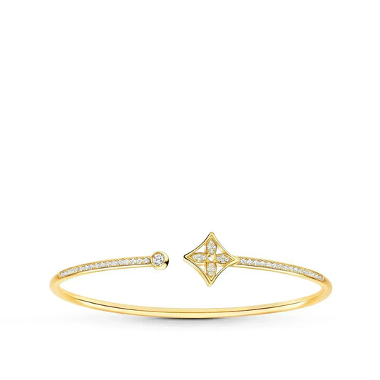 [⭐Renara]IDYLLE GOLD OPEN BRACELET DIAMOND PAVED