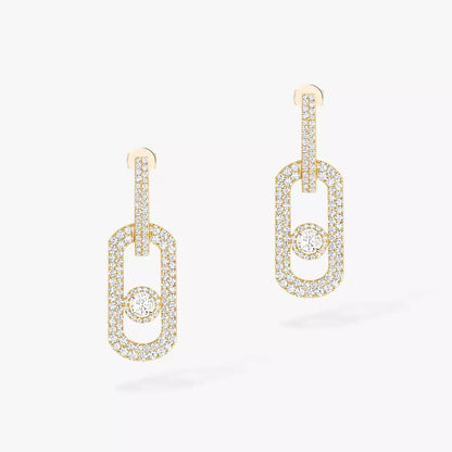 [⭐Renara]So Move XL Pave_-Set Diamond Pendant Earrings