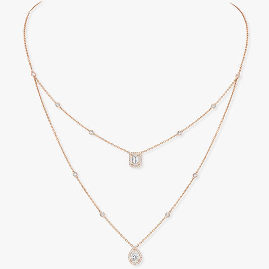 [⭐Renara]MY TWIN 2 ROW DIAMOND NECKLACE