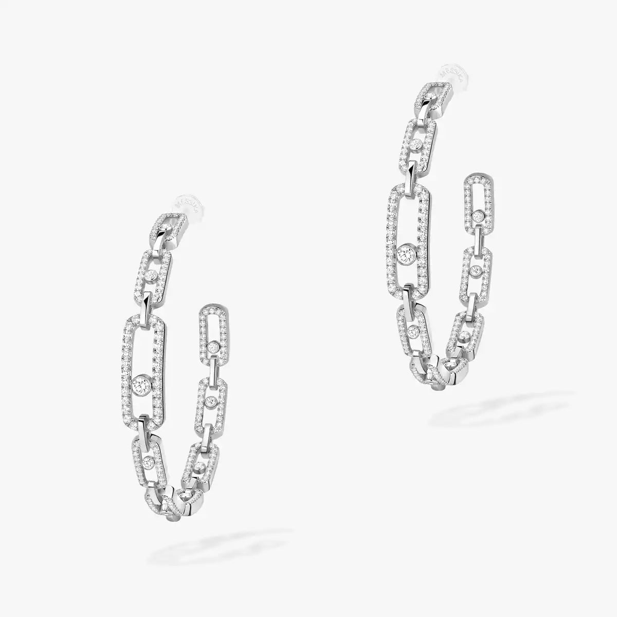 [[⭐Renara]Move Link Diamond Hoop Earrings