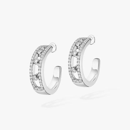[⭐Renara]Diamond Pave_ Hoop Earrings Move