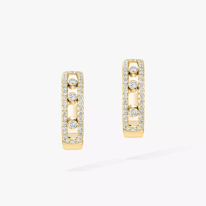 [⭐Renara]Diamond Pave_ Hoop Earrings Move