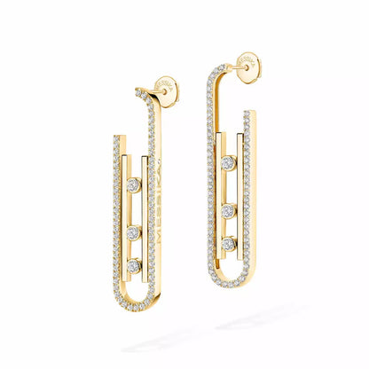 [⭐Renara]Diamond Pendant Earrings Move 10Th