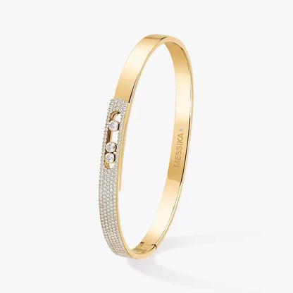[⭐Renara]Move Noa Rose Gold Pavé Diamond Bangle Bracelet