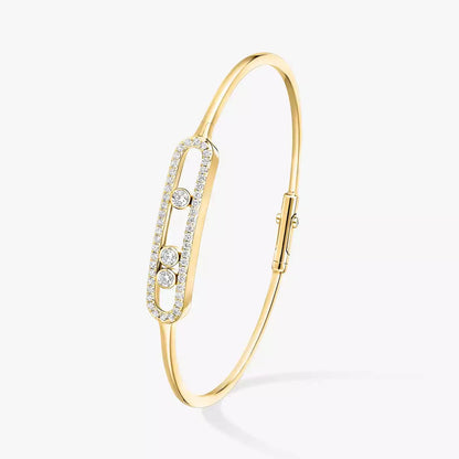 [⭐Renara]Move Pavé Diamond Bangle Bracelet M