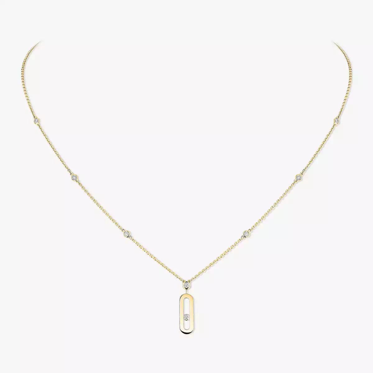 [⭐Renara] Move Uno Gold Diamond Long Necklace
