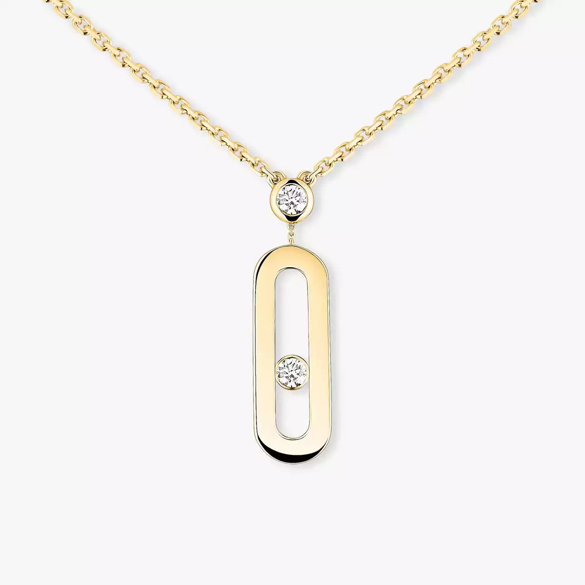 [⭐Renara] Move Uno Gold Diamond Long Necklace