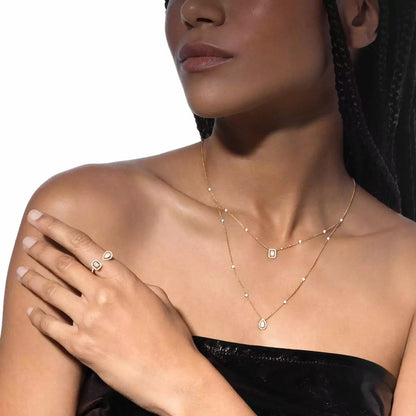 [⭐Renara]Diamond Necklace My Twin 2 Rows