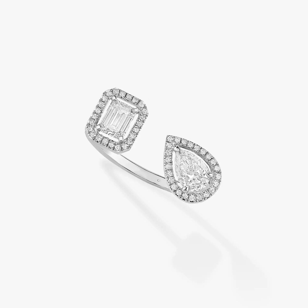 [⭐Renara]MY TWIN TOI & MOI SILVER DIAMOND RING