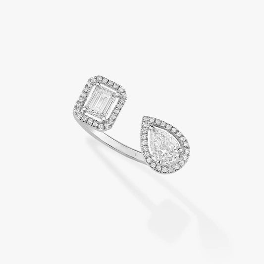 [⭐Renara]MY TWIN TOI & MOI SILVER DIAMOND RING