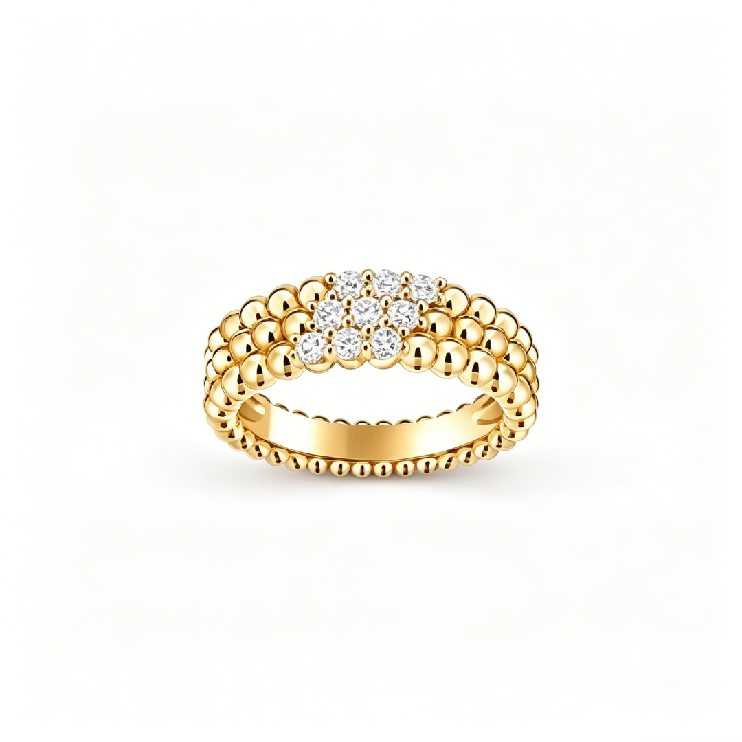 [⭐Renara] THREE-ROW DIAMOND RING