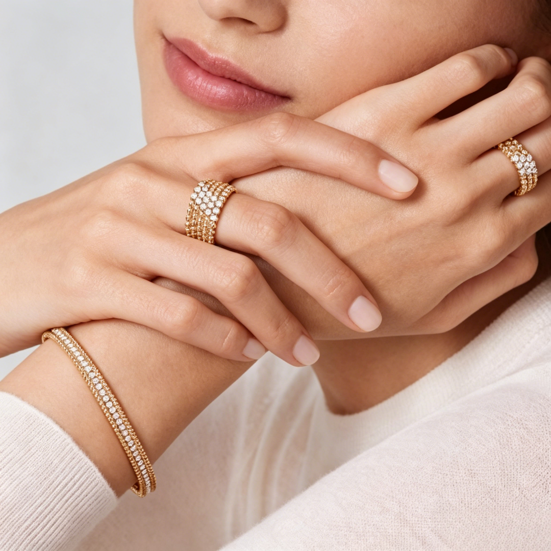 [⭐Renara] THREE-ROW DIAMOND RING