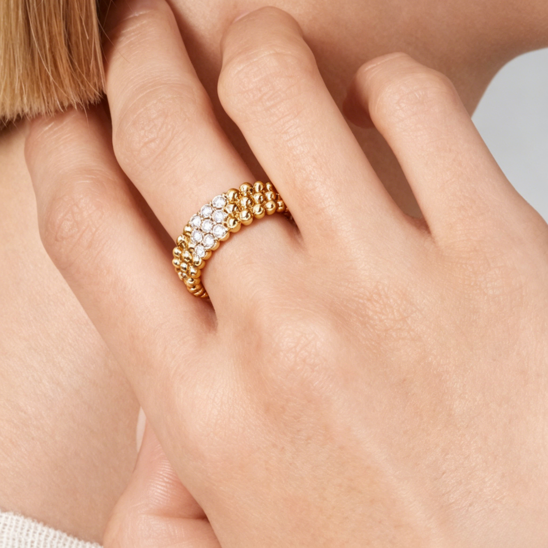 [⭐Renara] THREE-ROW DIAMOND RING