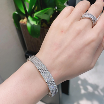 [⭐Renara]  FIVE-ROW DIAMOND BRACELET