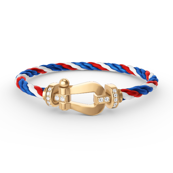 [⭐Renara]FORCE LARGE HORSESHOE HALF DIAMOND BRACELET GOLD