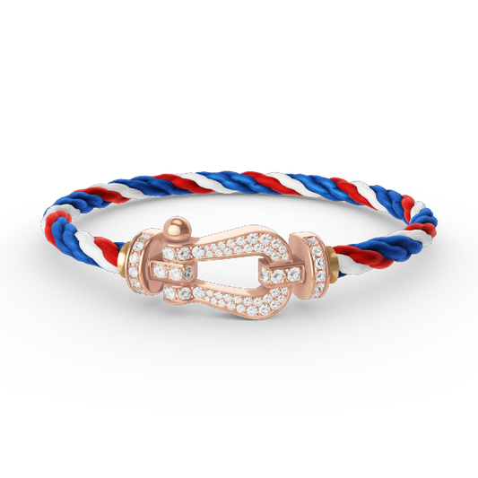 [⭐Renara]FORCE LARGE HORSESHOE FULL DIAMOND BRACELET ROSE GOLD