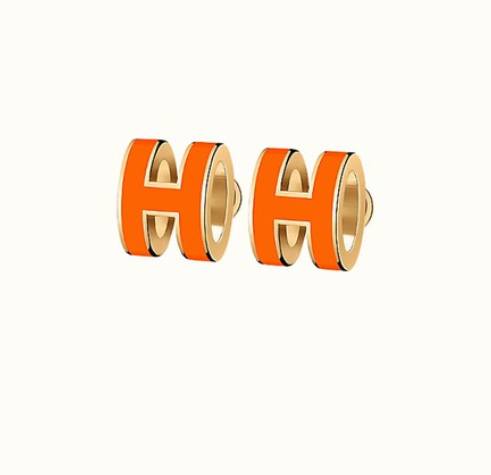 [⭐Renara]MINI POP H EARRINGS ORANGE