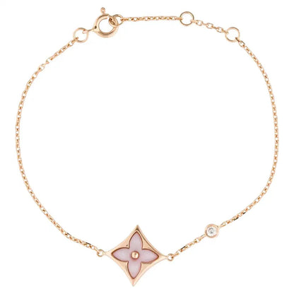 [⭐Renara]STAR 1 DIAMOND PINK GOLD BRACELET