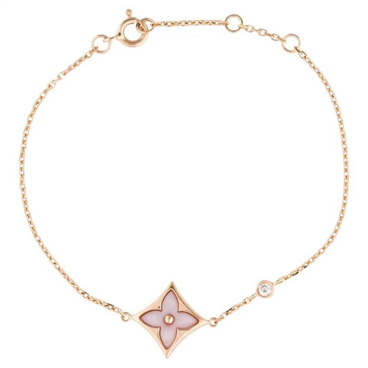 [⭐Renara]STAR 1 DIAMOND PINK GOLD BRACELET