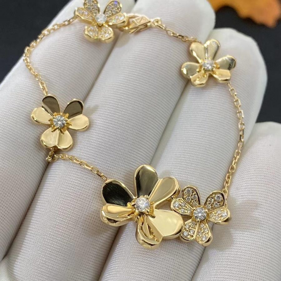 [⭐Renara]FRIVOLE GOLD 5 FLOWERS BRACELET