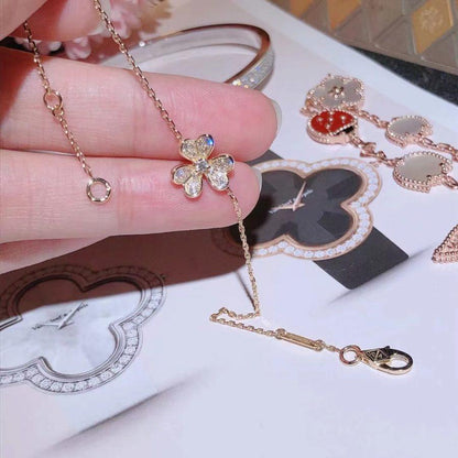 [⭐Renara]FRIVOLE GOLD FLOWER DIAMOND BRACELET