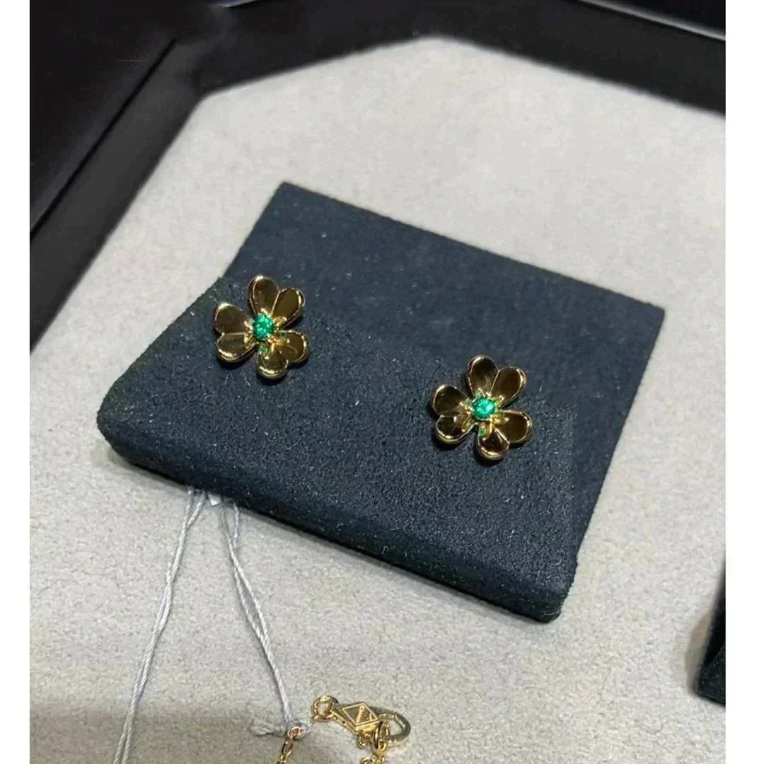 [⭐Renara]FRIVOLE  FLOWER MALACHITE EARRINGS