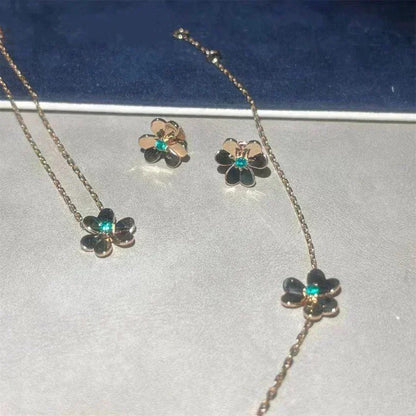 [⭐Renara]FRIVOLE  FLOWER MALACHITE EARRINGS
