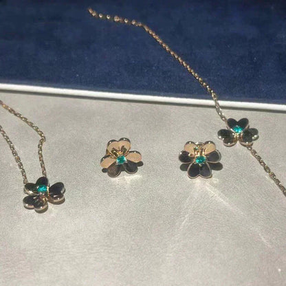 [⭐Renara]FRIVOLE  FLOWER MALACHITE EARRINGS