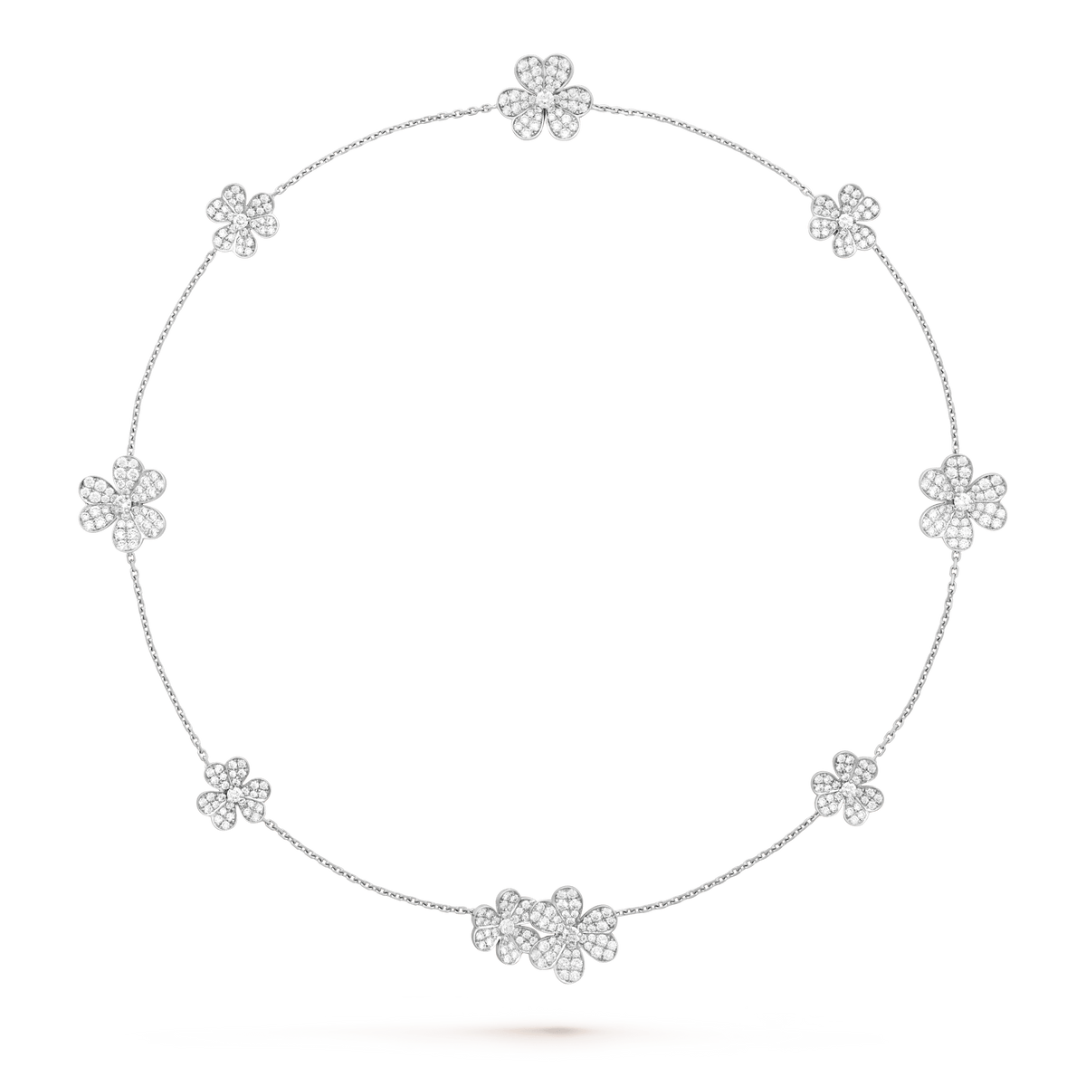 [⭐Renara]FRIVOLE SILVER 9 FLOWERS NECKLACE