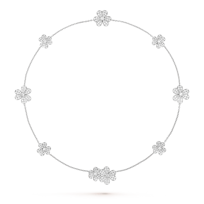 [⭐Renara]FRIVOLE SILVER 9 FLOWERS NECKLACE