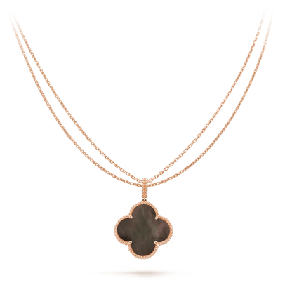 [⭐Renara]CLOVER 25MM GOLD DARK MOP BIG CLOVER NECKLACE