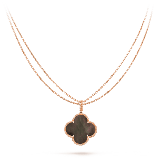 [⭐Renara]CLOVER 25MM GOLD DARK MOP BIG CLOVER NECKLACE