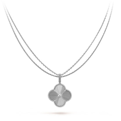 [⭐Renara]CLOVER 25MM SILVER BIG CLOVER NECKLACE