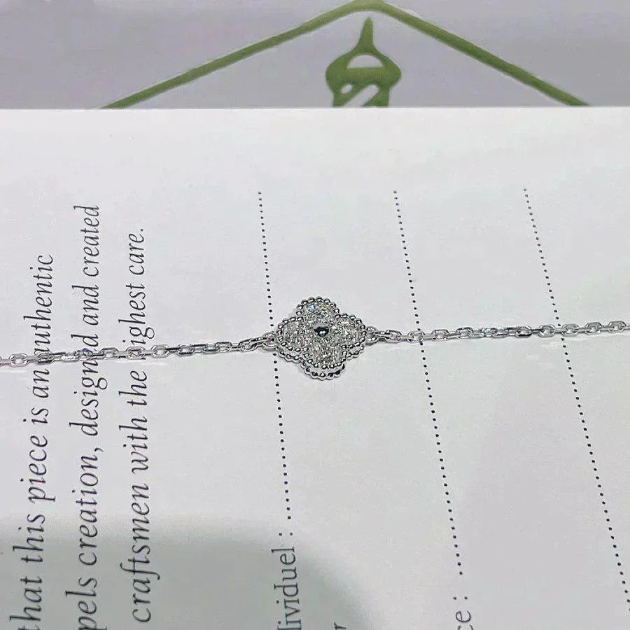 [⭐Renara]CLOVER  SINGLE FLOWER BRACELET SILVER