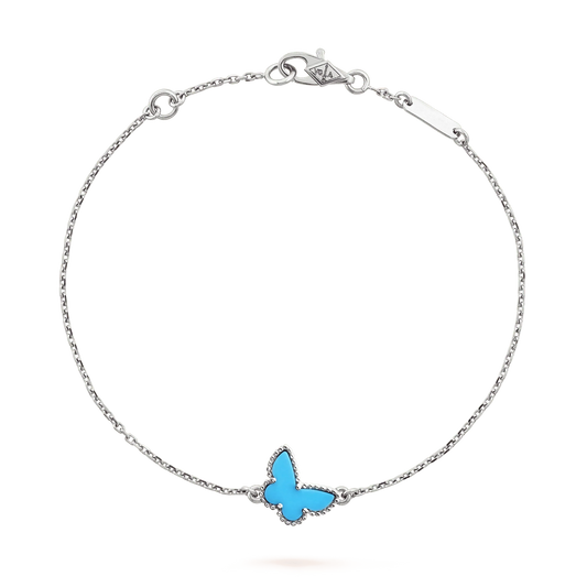 [⭐Renara]BUTTERFLY TURQUOISE BUTTERFLY BRACELET SILVER