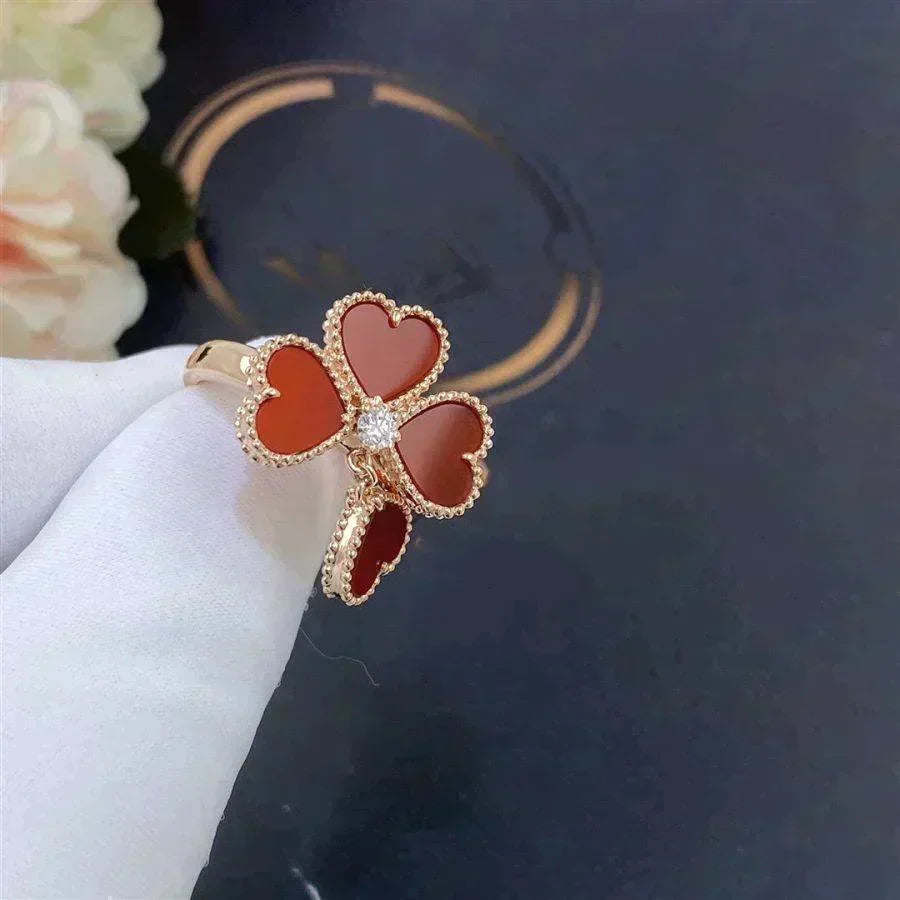[⭐Renara]SWEET CLOVER CARNELIAN RING