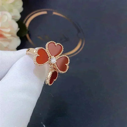 [⭐Renara]SWEET CLOVER CARNELIAN RING