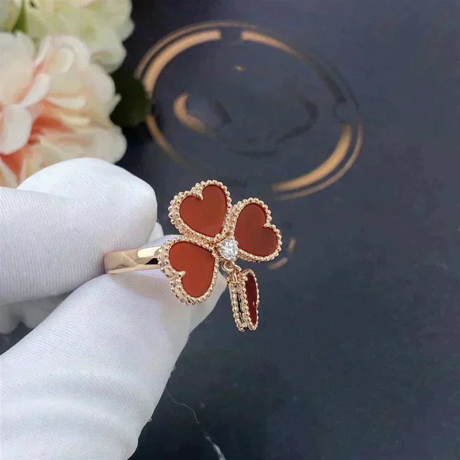 [⭐Renara]SWEET CLOVER CARNELIAN RING