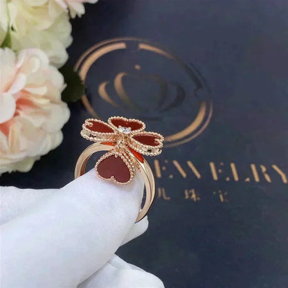 [⭐Renara]SWEET CLOVER CARNELIAN RING
