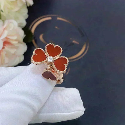 [⭐Renara]SWEET CLOVER CARNELIAN RING