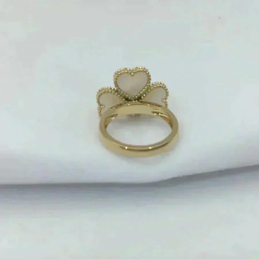 [⭐Renara]SWEET CLOVER WHITE MOP RING