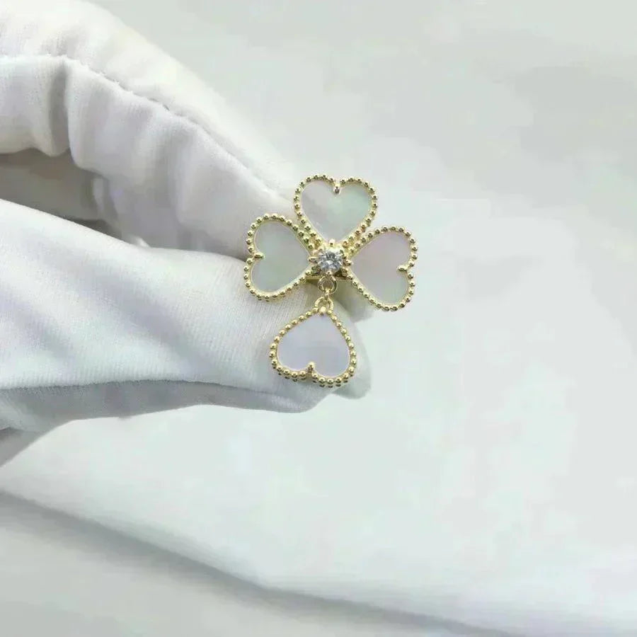 [⭐Renara]SWEET CLOVER WHITE MOP RING