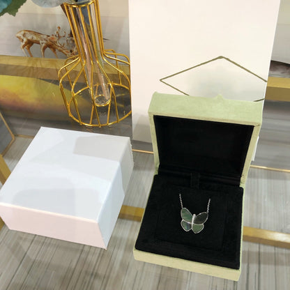 [⭐Renara]LARGE BUTTERFLY SILVER PENDANT DIAMOND NECKLACE