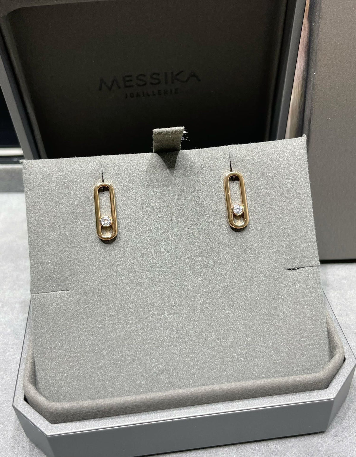[⭐Renara]MOVE UNO SMALL 1 DIAMOND EARRINGS