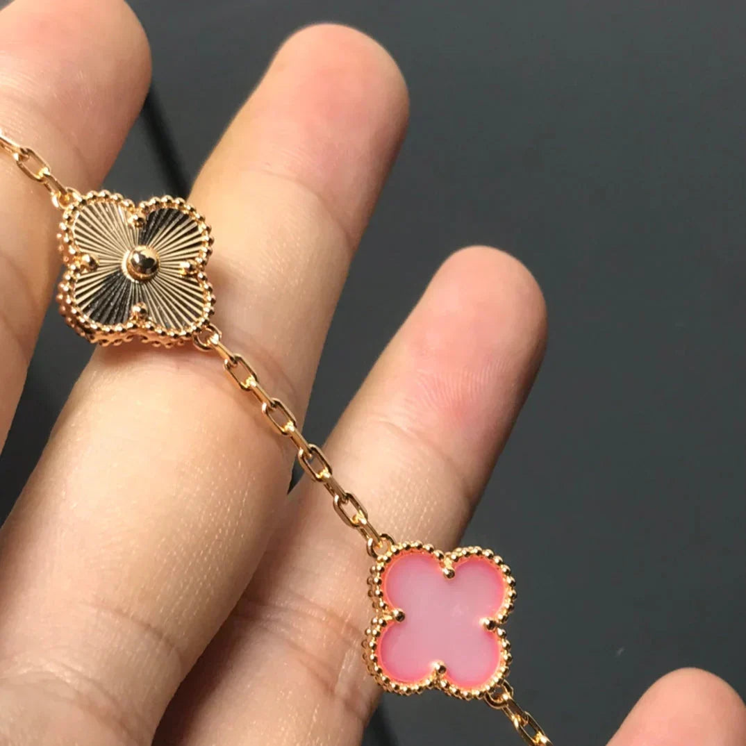 [⭐Renara] CLOVER 5 MOTIFS  PINK MOP BRACELET COLLECTION