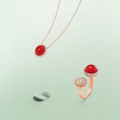 [⭐Renara]PERLEE COULEURS DIAMOND ROSE GOLD BETWEEN THE FINGER RING