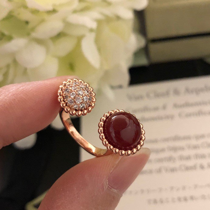 [⭐Renara]PERLEE COULEURS DIAMOND ROSE GOLD BETWEEN THE FINGER RING